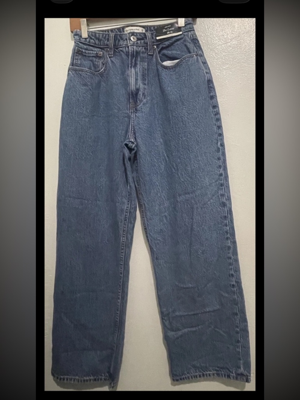 Abercrombie & Fitch Dark Blue Wide Leg Jeans